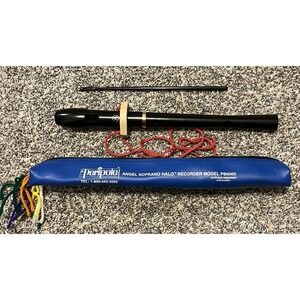 Peripole Angel Soprano Halo Recorder PB6000 Black Baroque Fingering With‎ Case